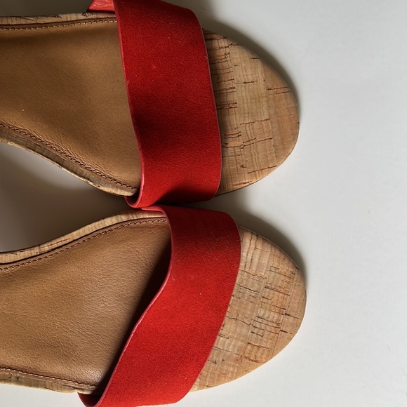 Coach Red Leather Sandals Size 9 B - Picture 8 of 8